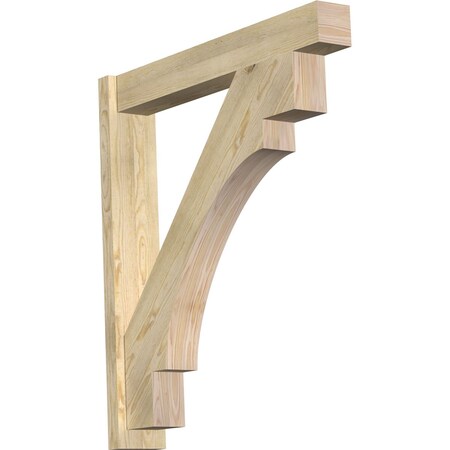 Ekena Millwork Merced Block Rough Sawn Outlooker, Douglas Fir, 6"W x 36"D x 40"H OUT06X36X40MRC05RDF